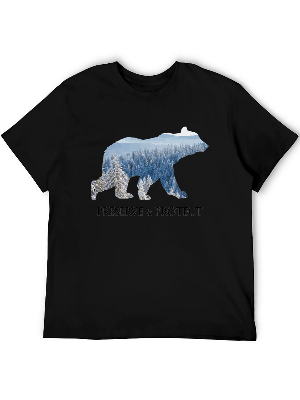 Preserve & Protect Bear Graphic Tee - Black