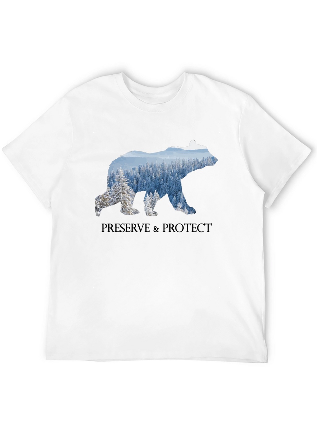 Preserve & Protect Bear Graphic Tee - Black
