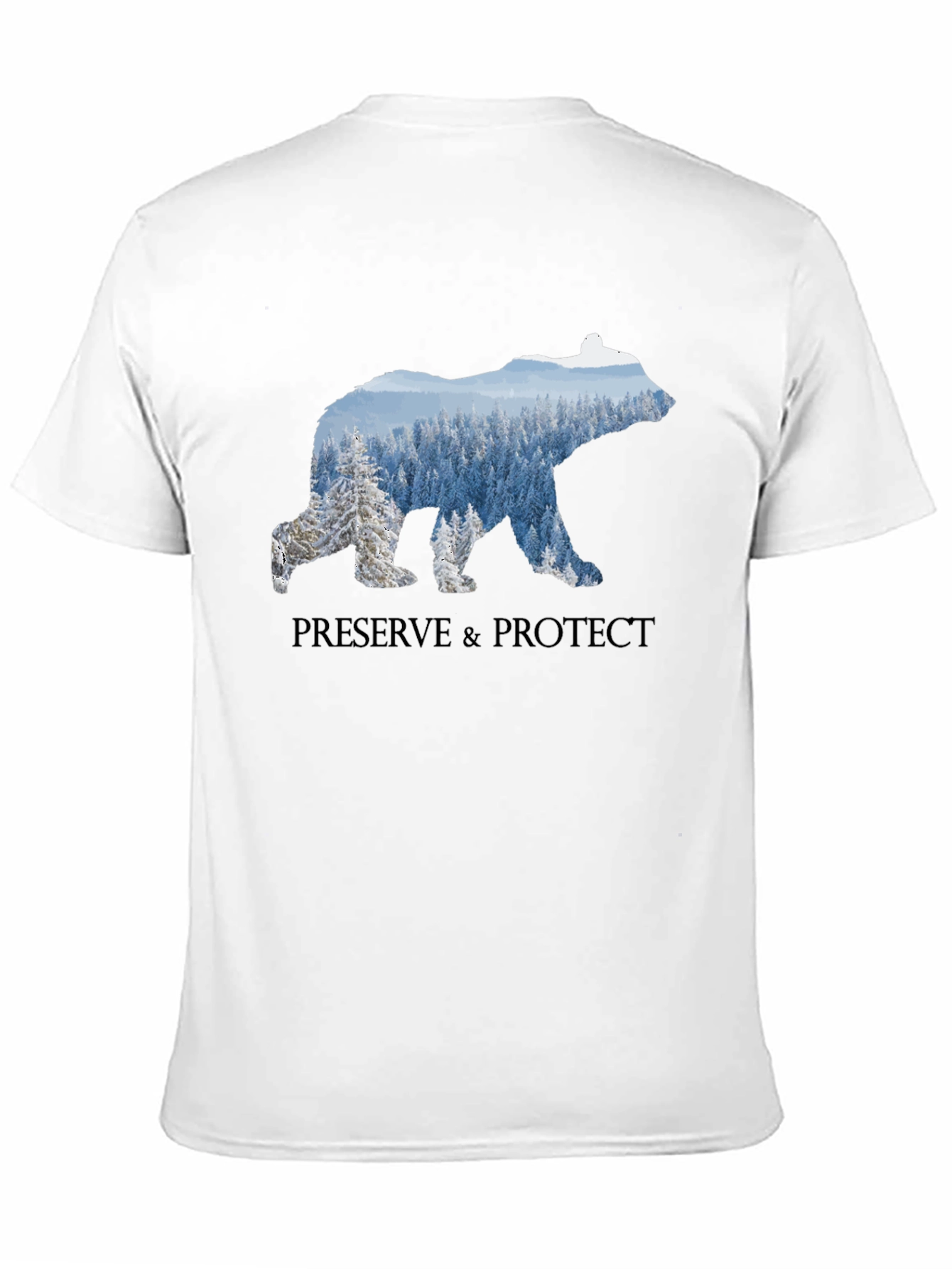 Preserve & Protect Bear Graphic Tee - Black