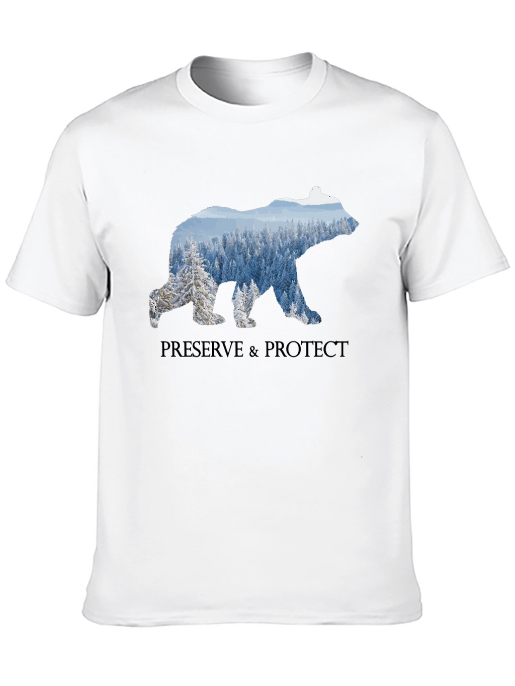 Preserve & Protect Bear Graphic Tee - Black