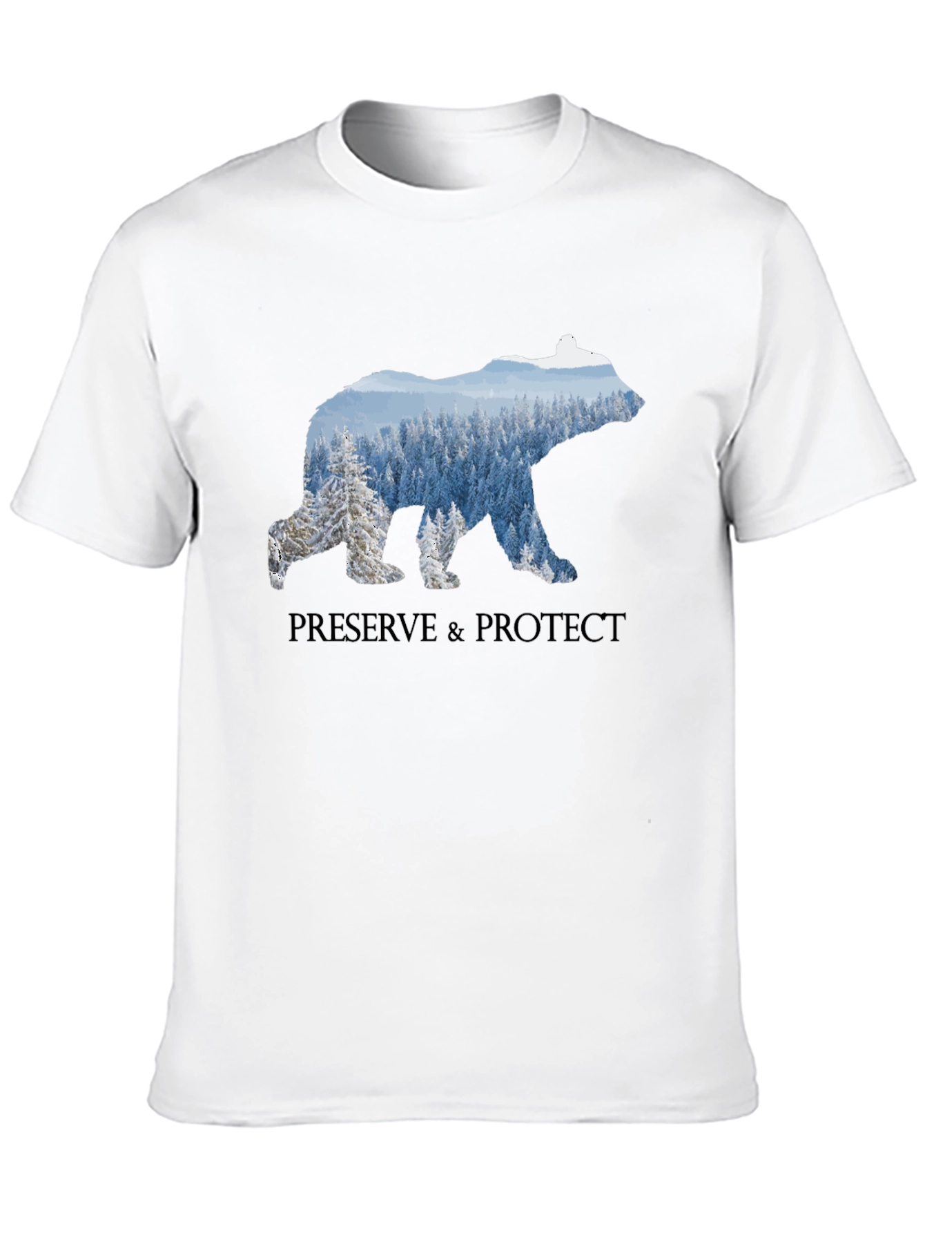 Preserve & Protect Bear Graphic Tee - Black