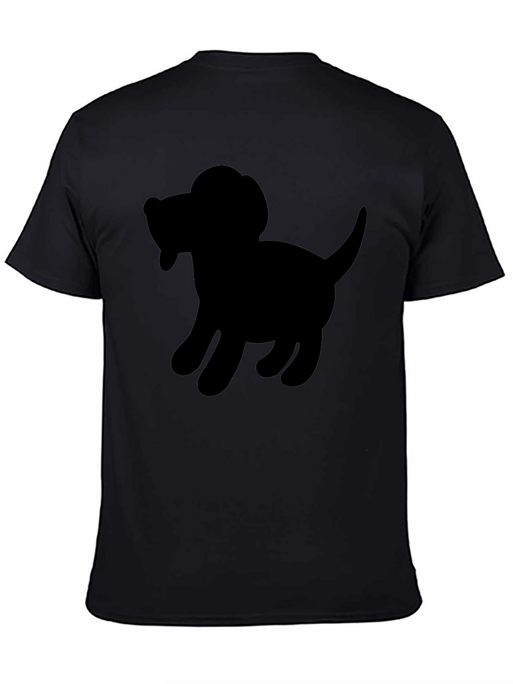 Dog Silhouette Black T-Shirt - Unisex