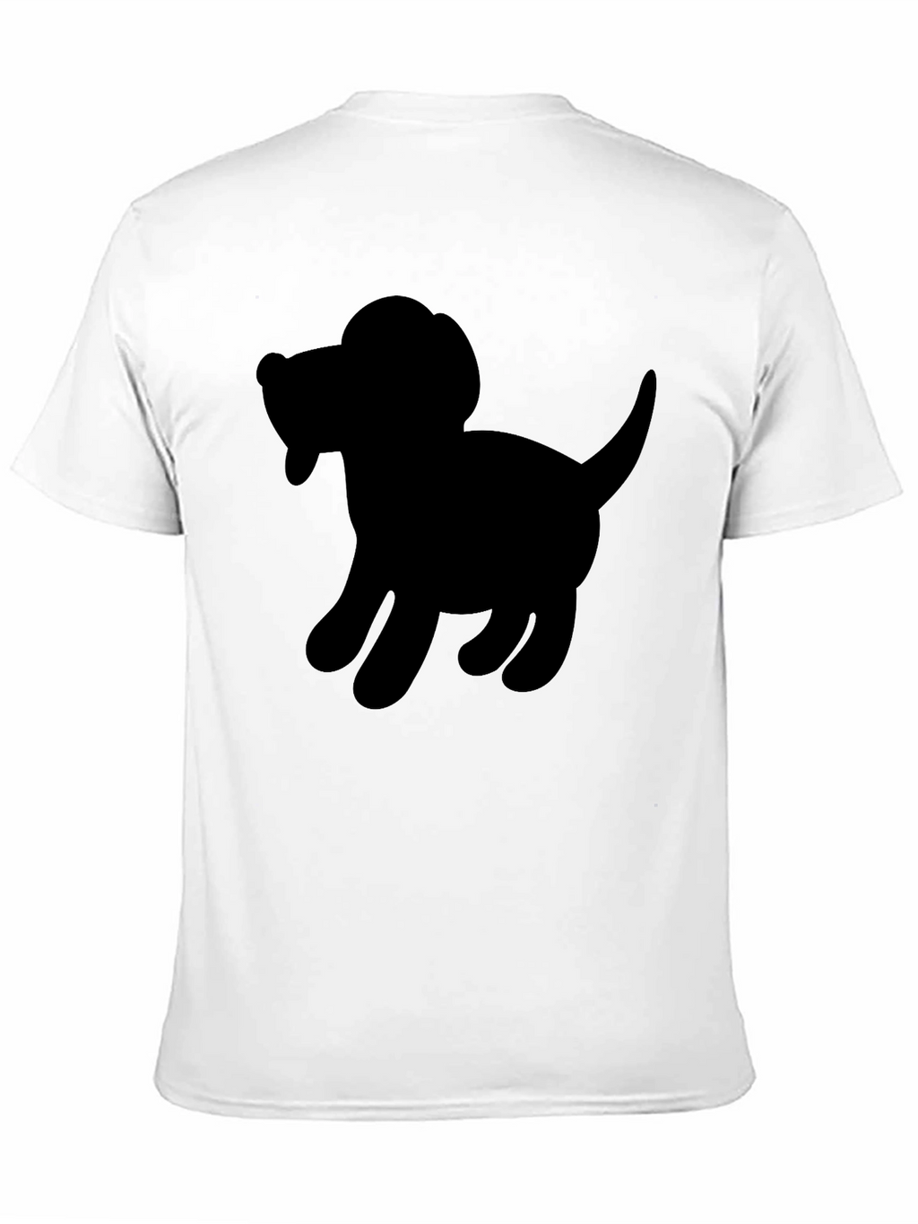 Dog Silhouette Black T-Shirt - Unisex