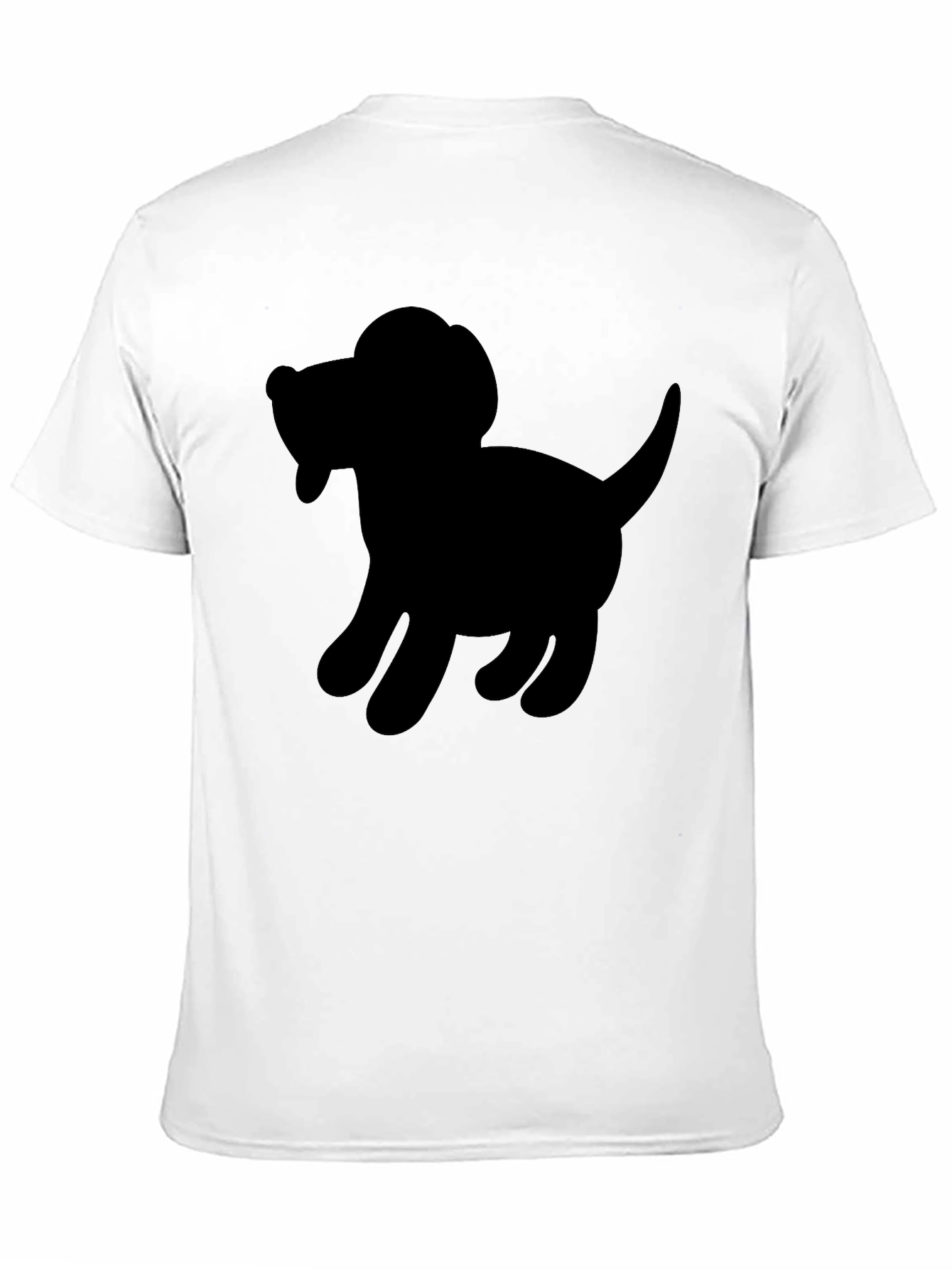 Dog Silhouette Black T-Shirt - Unisex