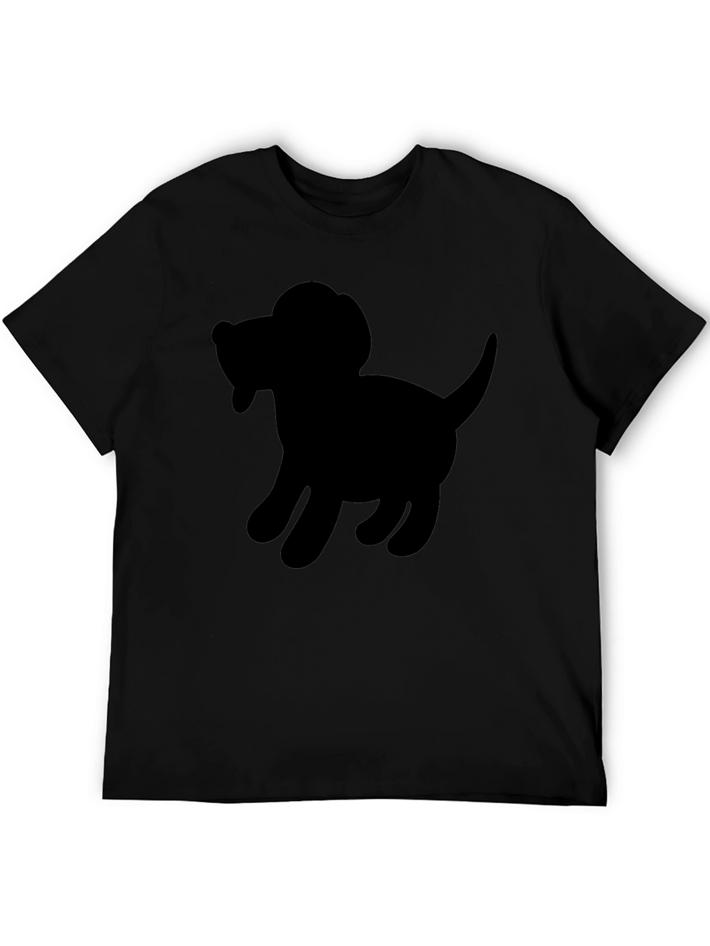 Dog Silhouette Black T-Shirt - Unisex