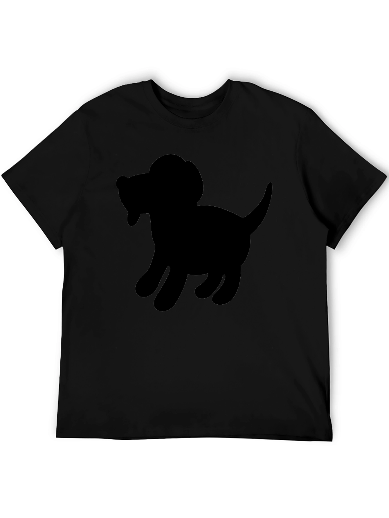 Dog Silhouette Black T-Shirt - Unisex