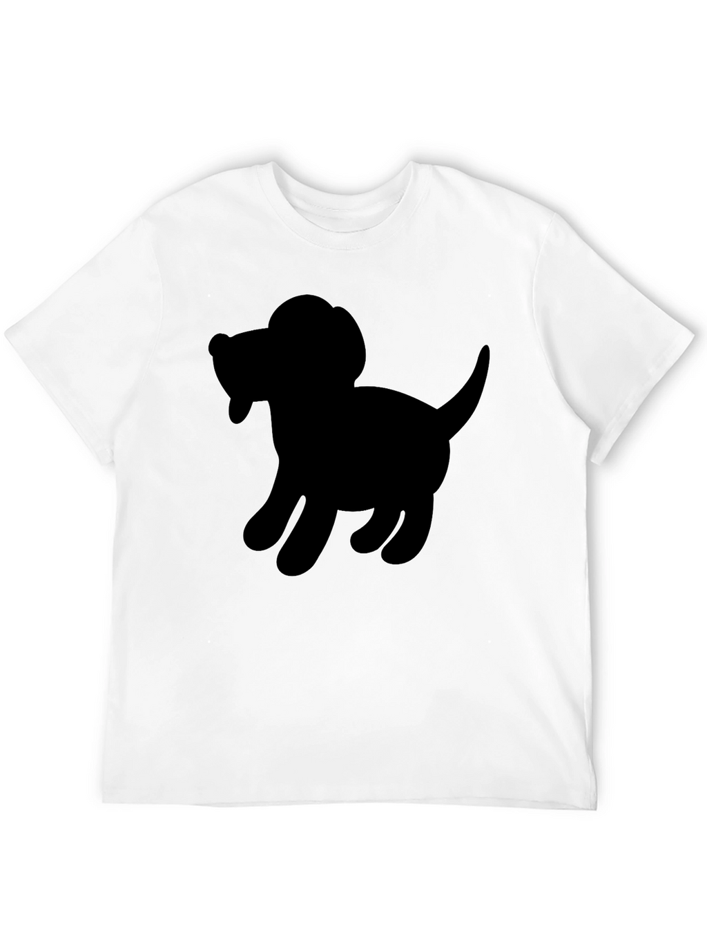 Dog Silhouette Black T-Shirt - Unisex