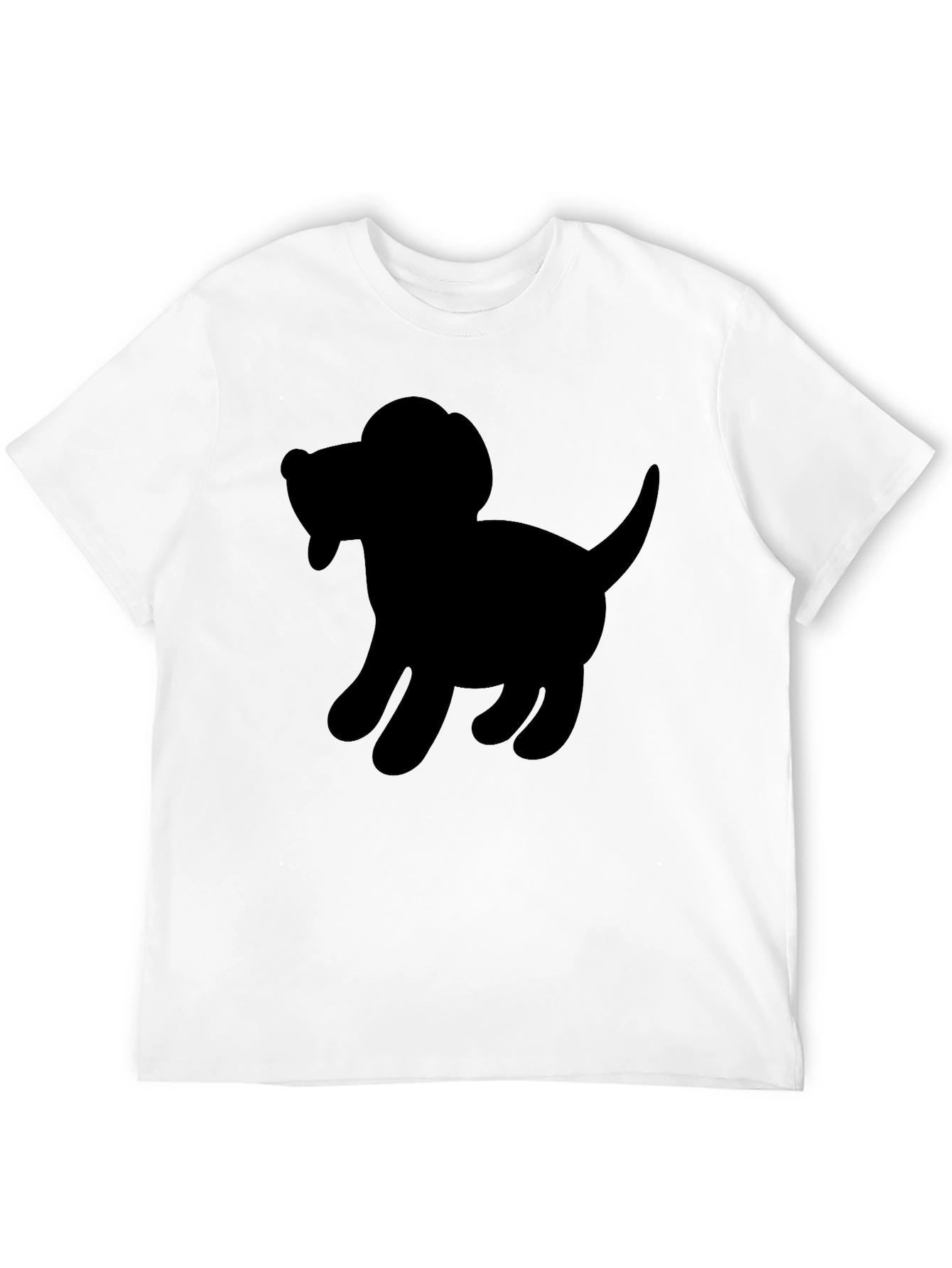 Dog Silhouette Black T-Shirt - Unisex
