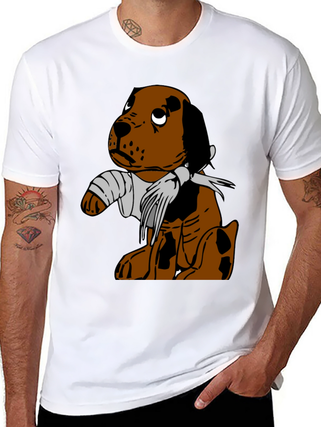 Sad Puppy T-Shirt - Injured Dog Graphic Tee