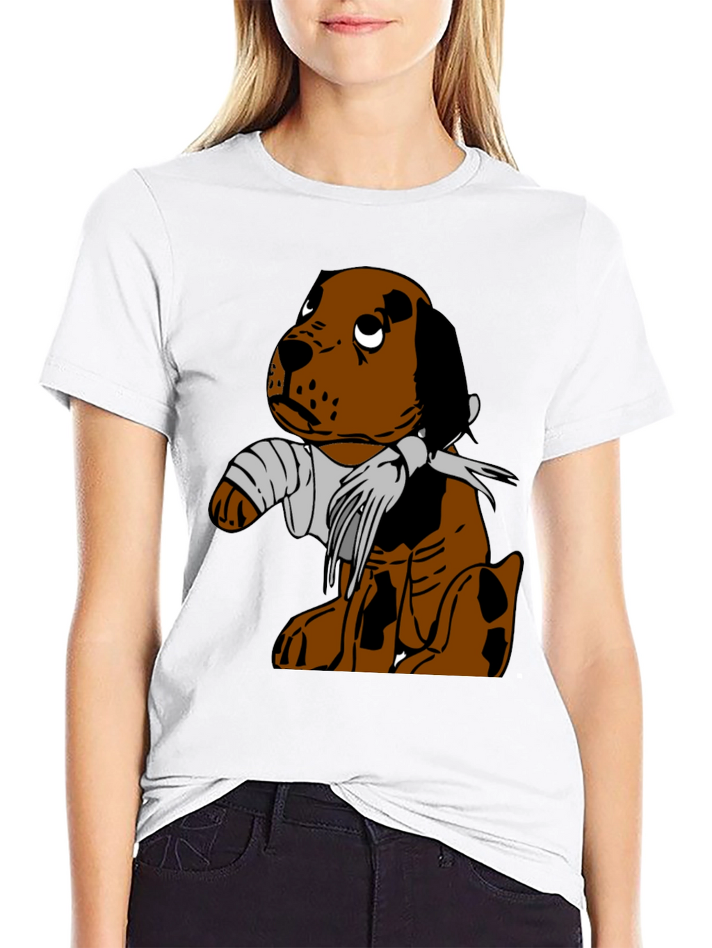 Sad Puppy T-Shirt - Injured Dog Graphic Tee
