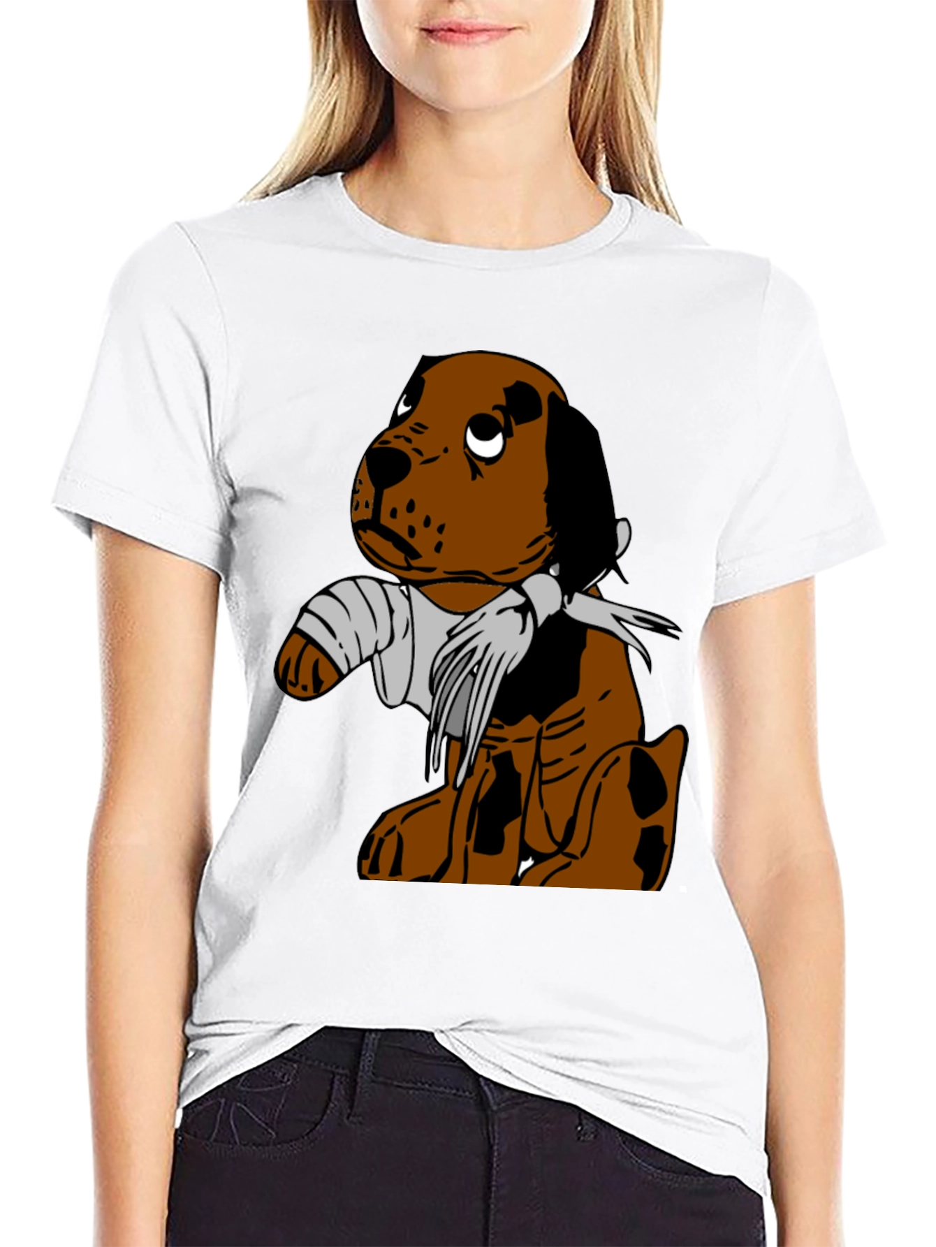 Sad Puppy T-Shirt - Injured Dog Graphic Tee