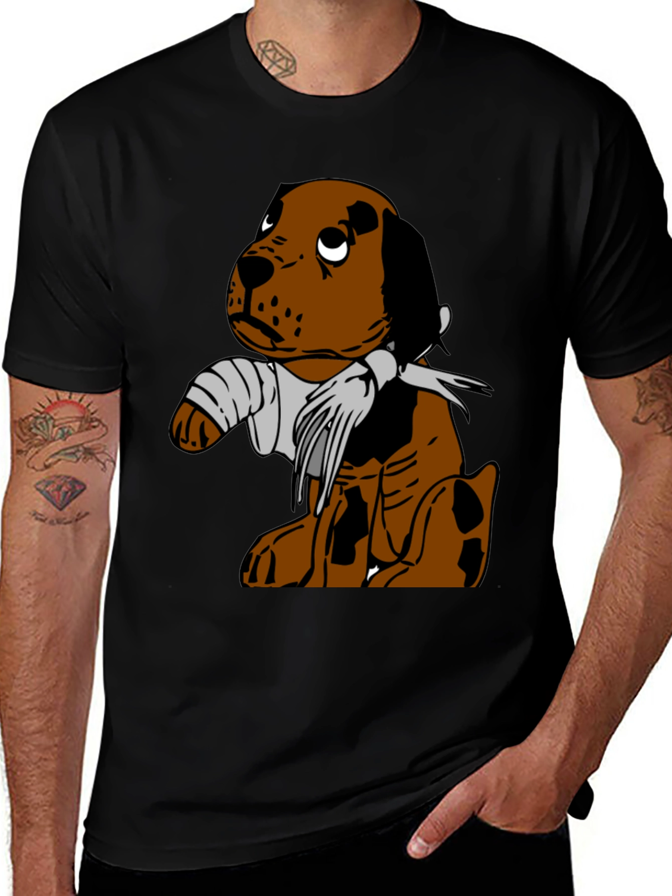 Sad Puppy T-Shirt - Injured Dog Graphic Tee