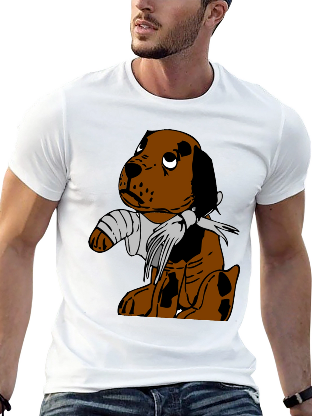 Sad Puppy T-Shirt - Injured Dog Graphic Tee