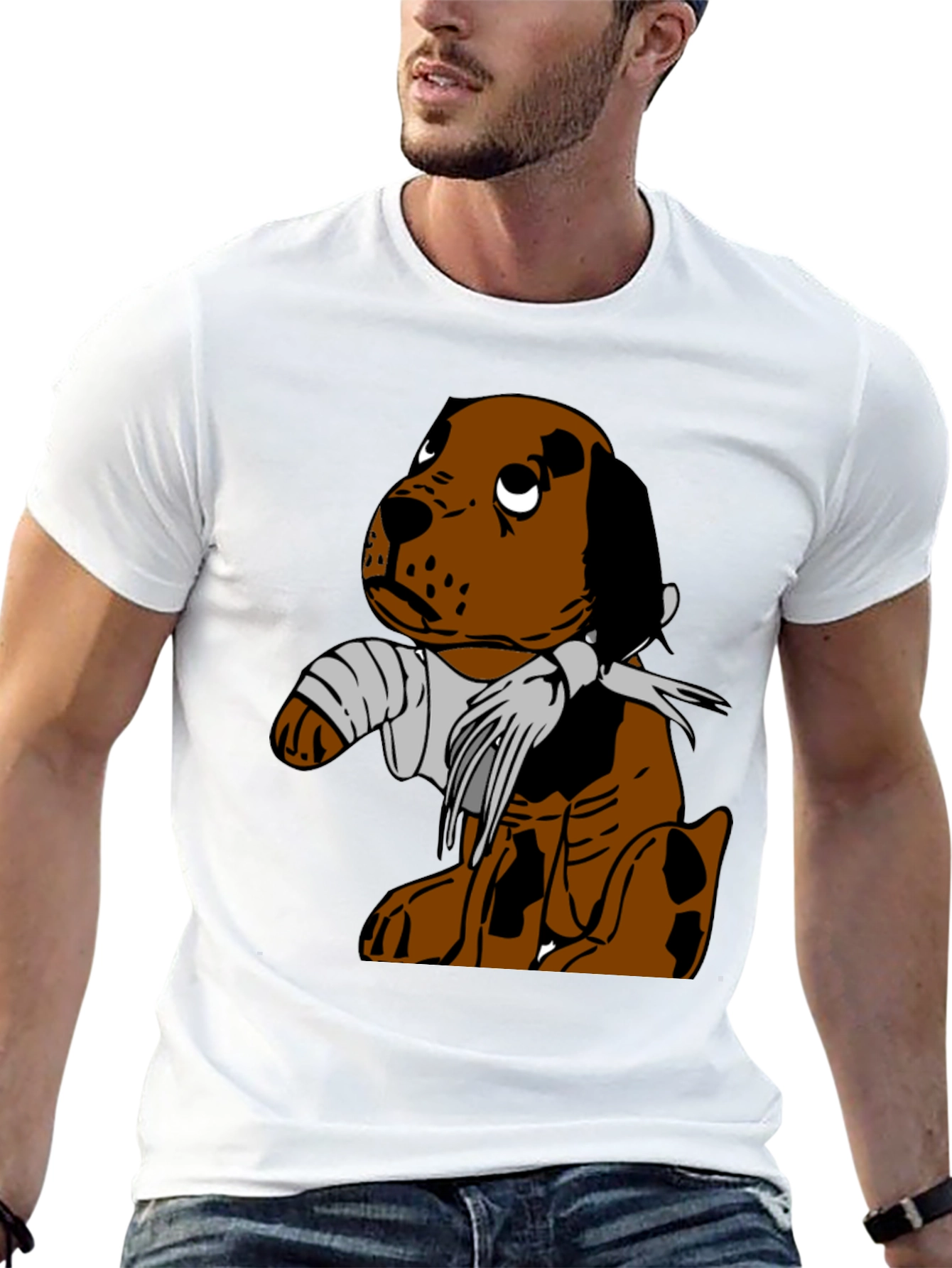 Sad Puppy T-Shirt - Injured Dog Graphic Tee