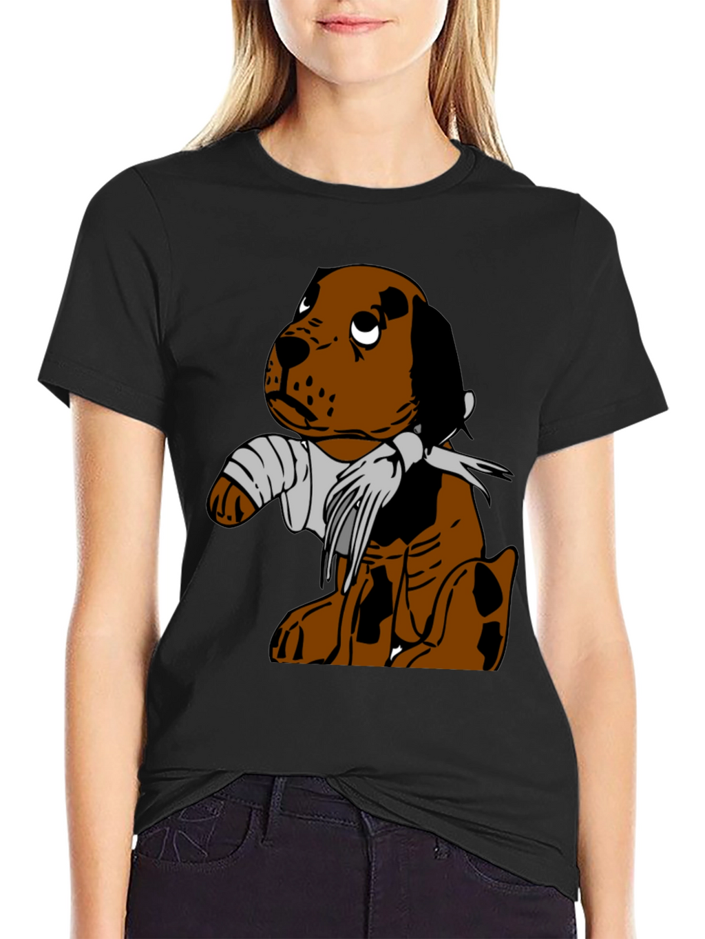Sad Puppy T-Shirt - Injured Dog Graphic Tee