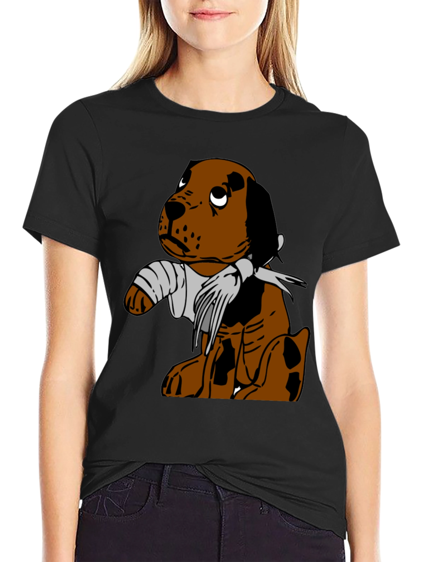 Sad Puppy T-Shirt - Injured Dog Graphic Tee