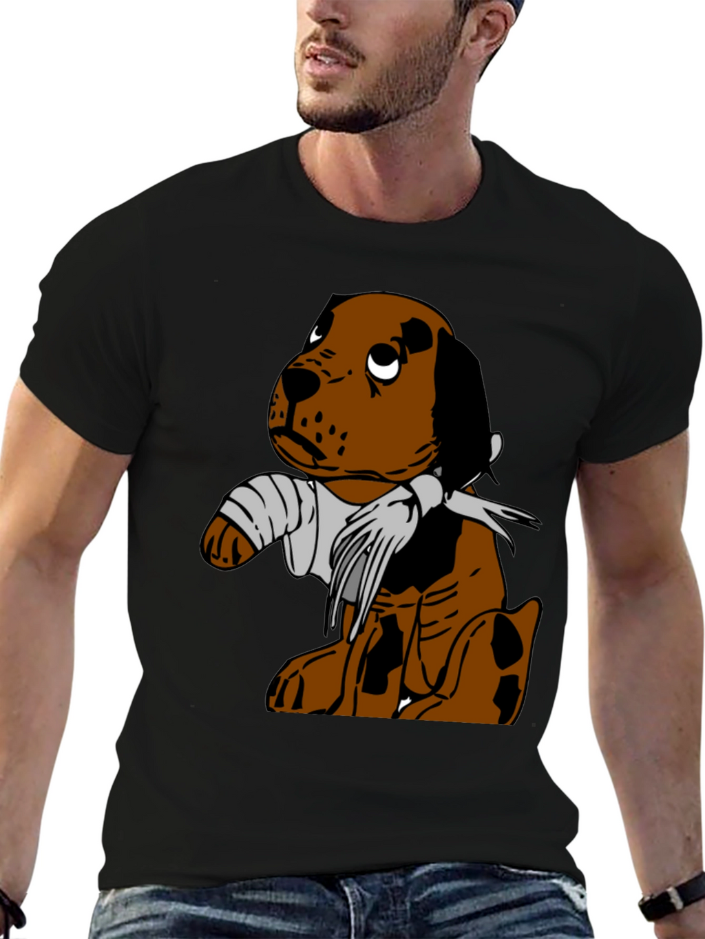 Sad Puppy T-Shirt - Injured Dog Graphic Tee