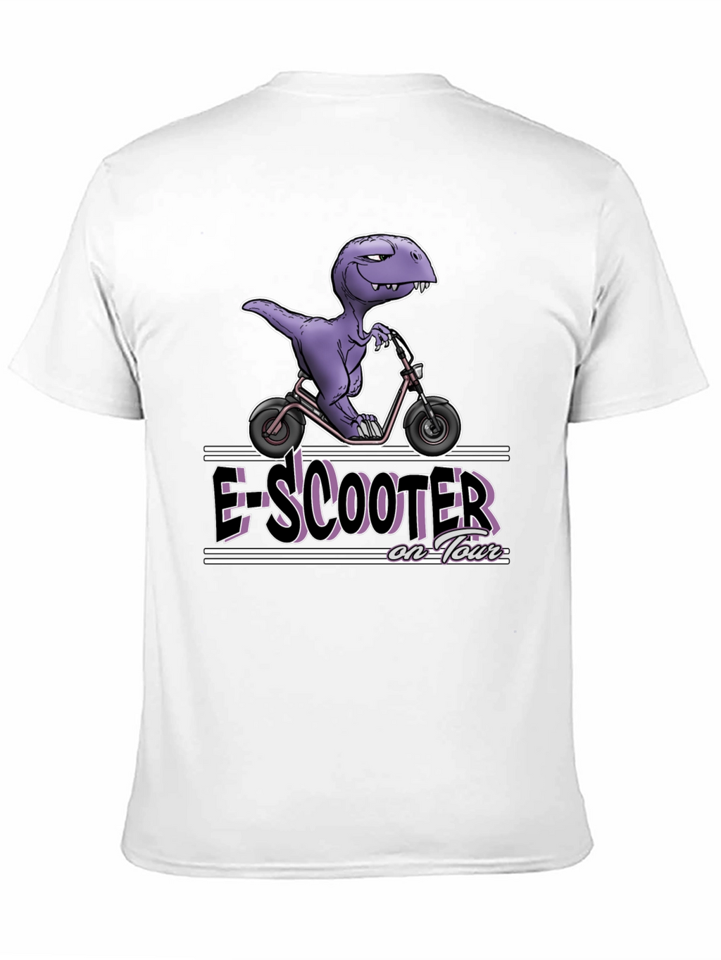 E-Scooter on Tour T-Shirt - Dino on a Scooter