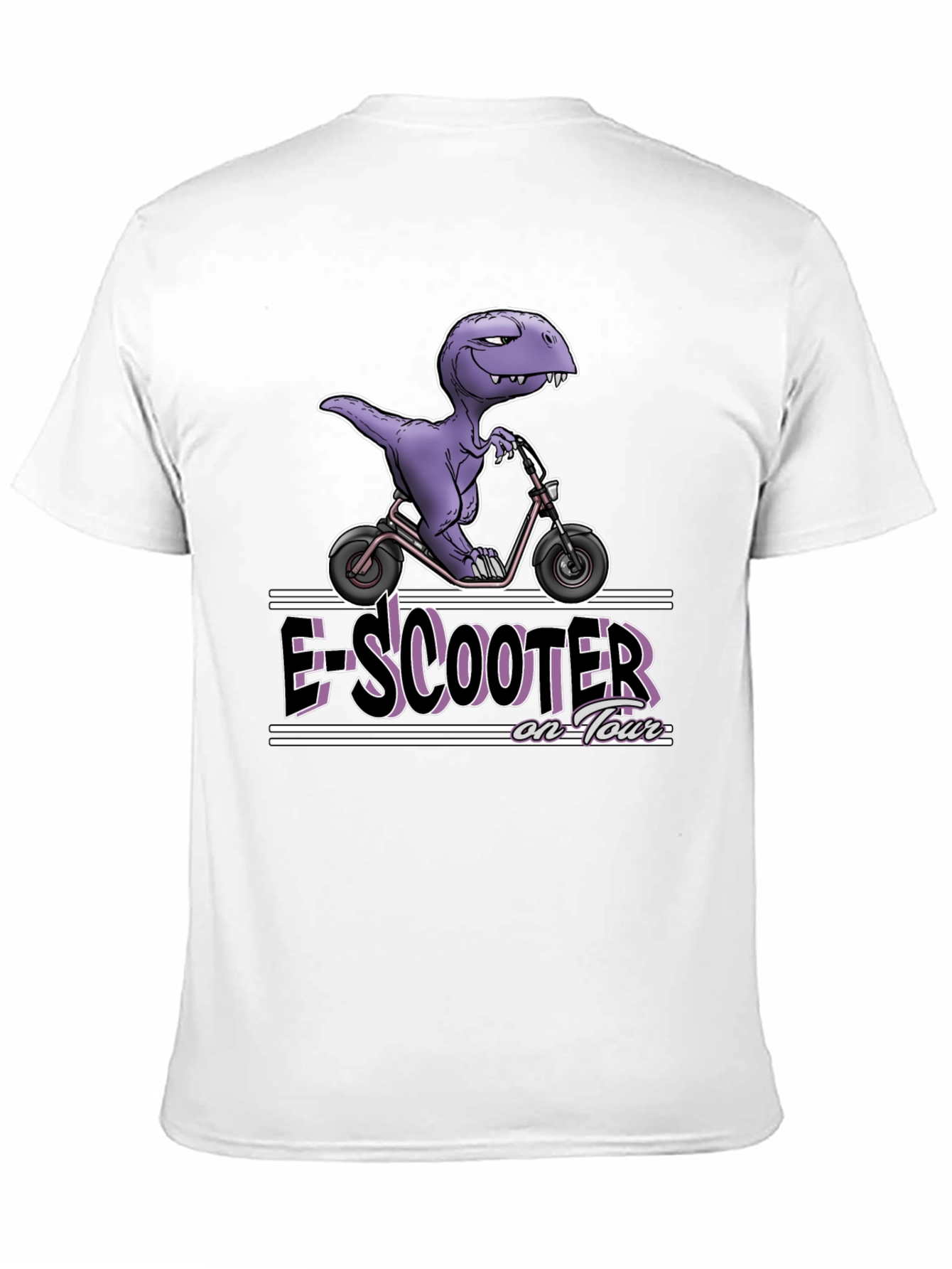 E-Scooter on Tour T-Shirt - Dino on a Scooter