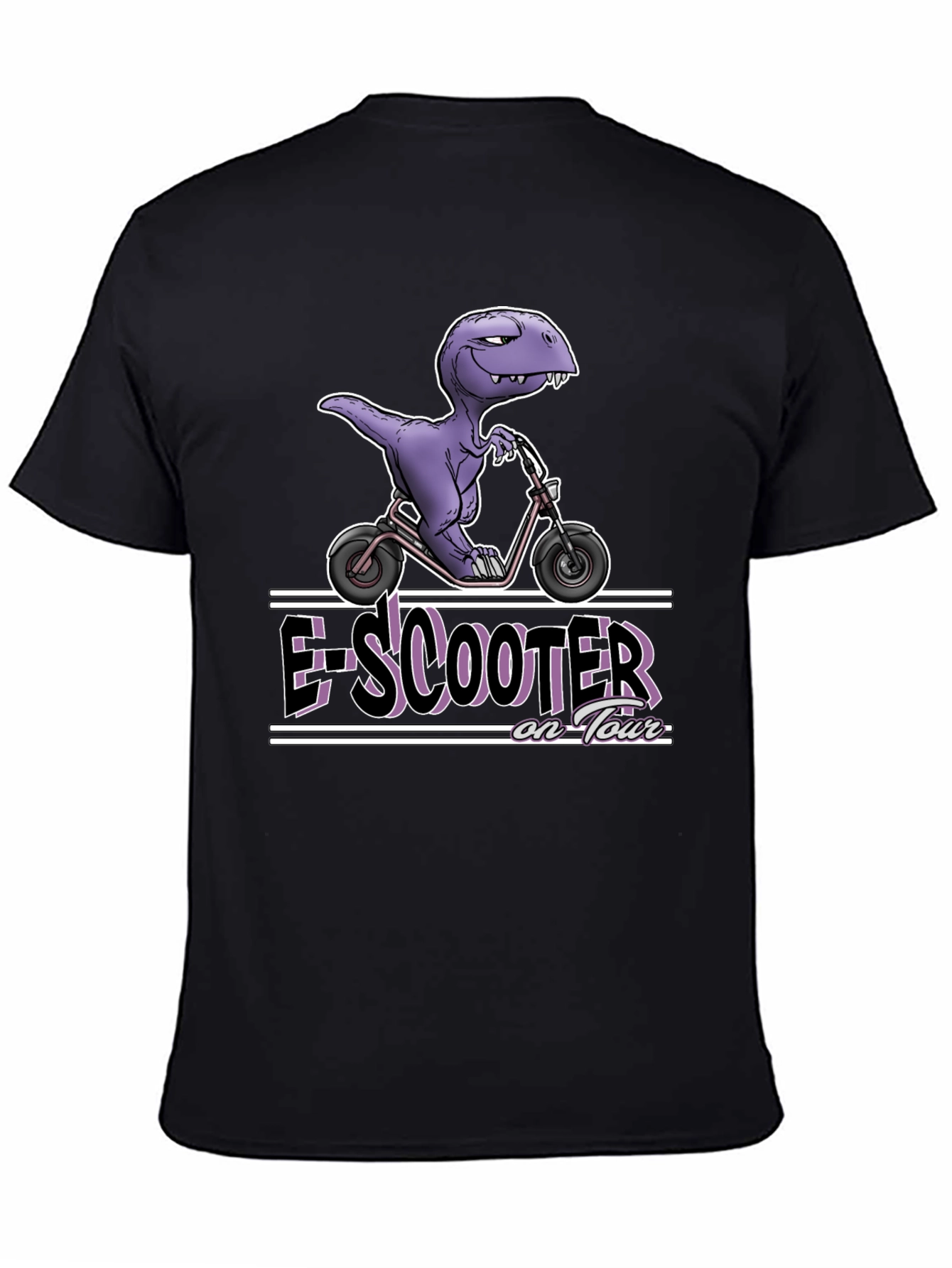 E-Scooter on Tour T-Shirt - Dino on a Scooter