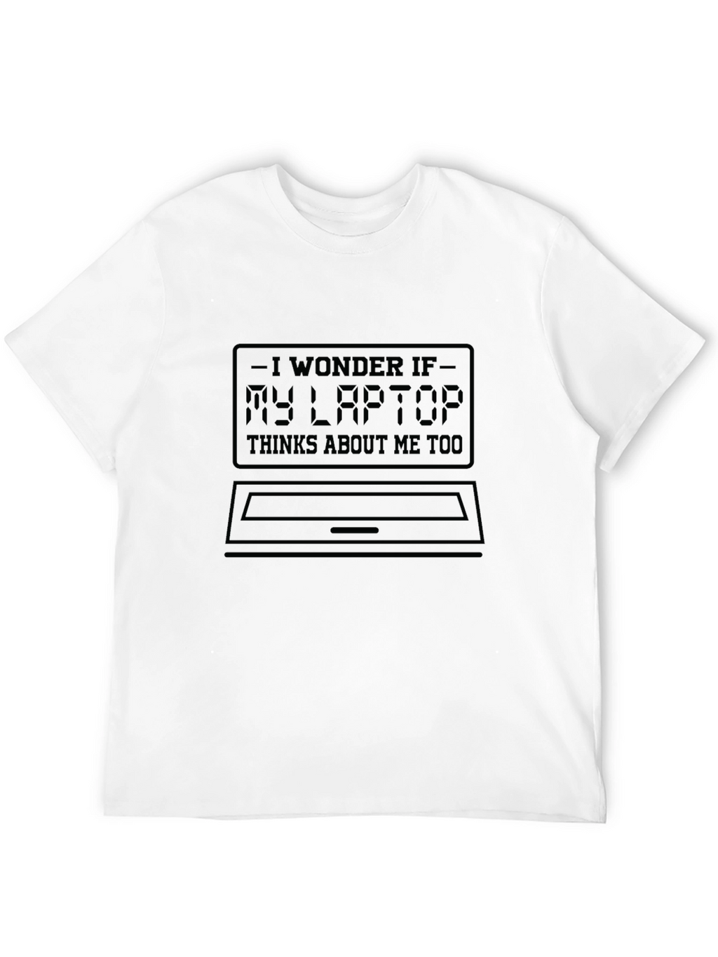 Laptop Thought T-Shirt - Geeky Humor Tee