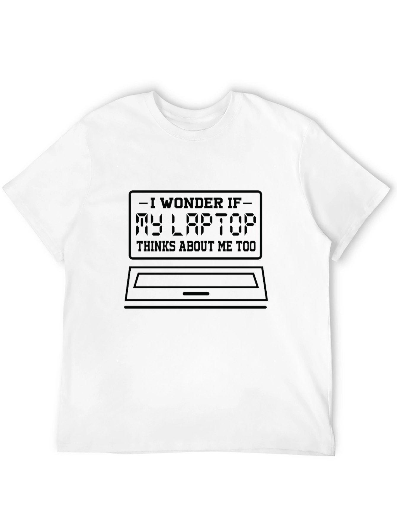 Laptop Thought T-Shirt - Geeky Humor Tee