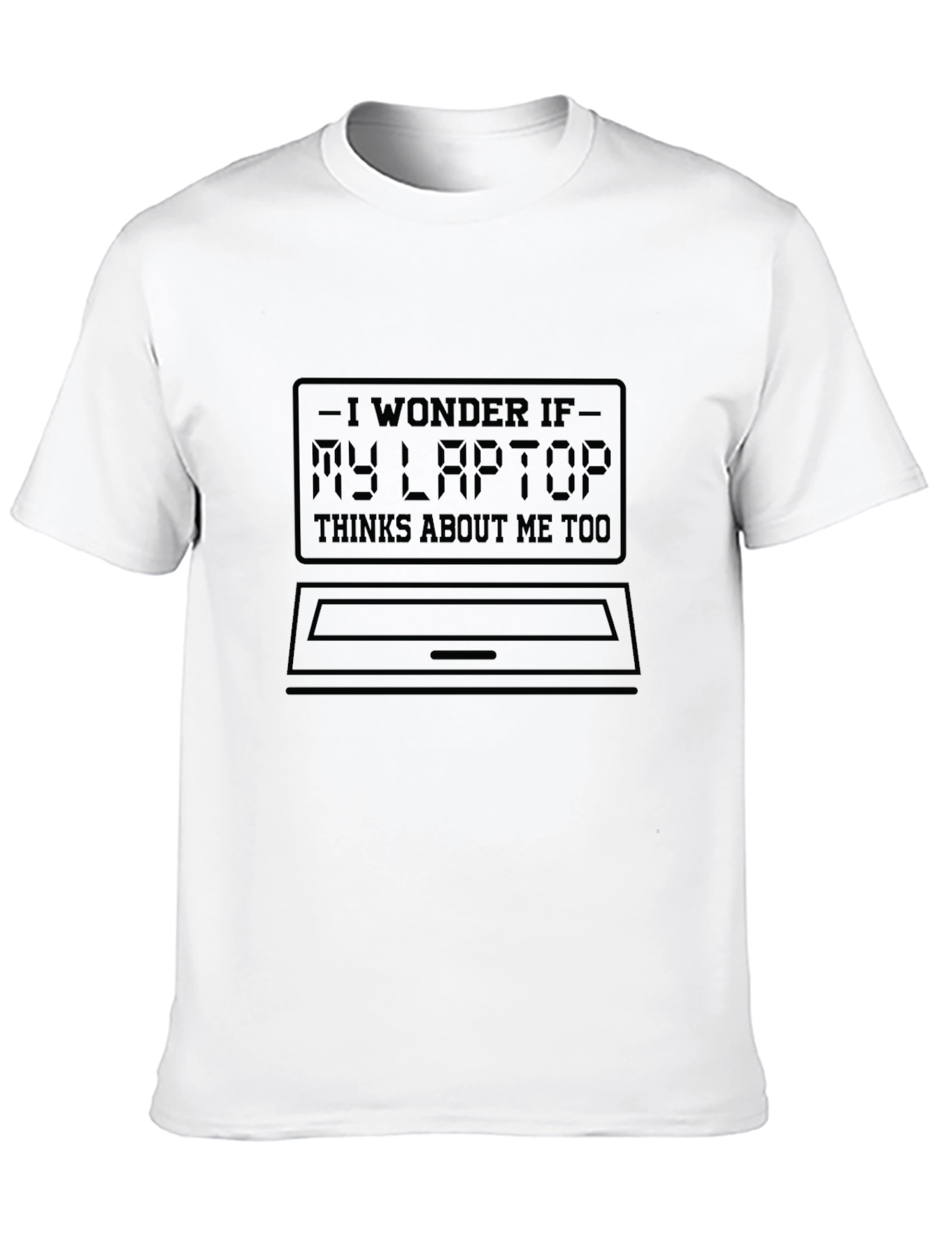 Laptop Thought T-Shirt - Geeky Humor Tee