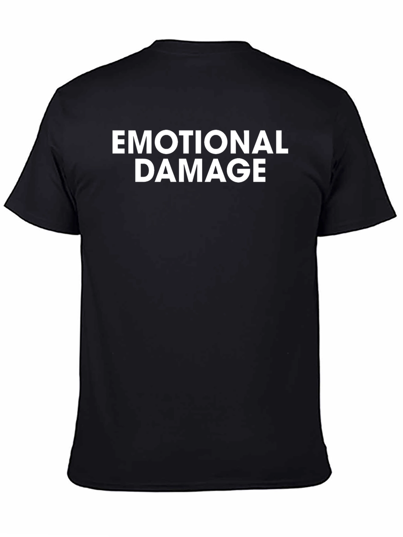 Emotional Damage Graphic Tee - Black Cotton T-Shirt