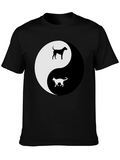 Yin Yang Cat & Dog T-Shirt