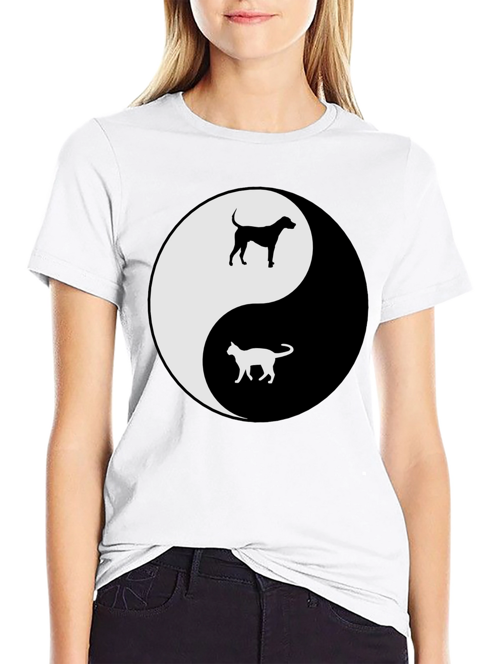 Yin Yang Cat & Dog T-Shirt