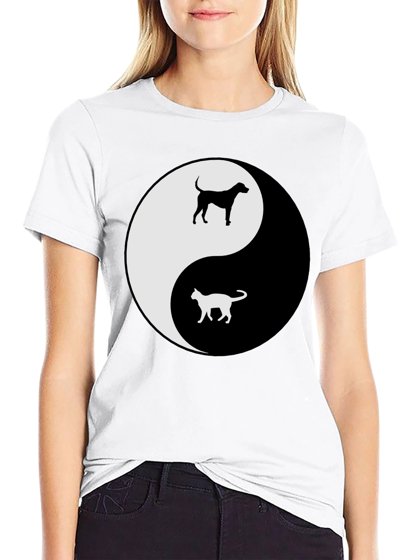 Yin Yang Cat & Dog T-Shirt