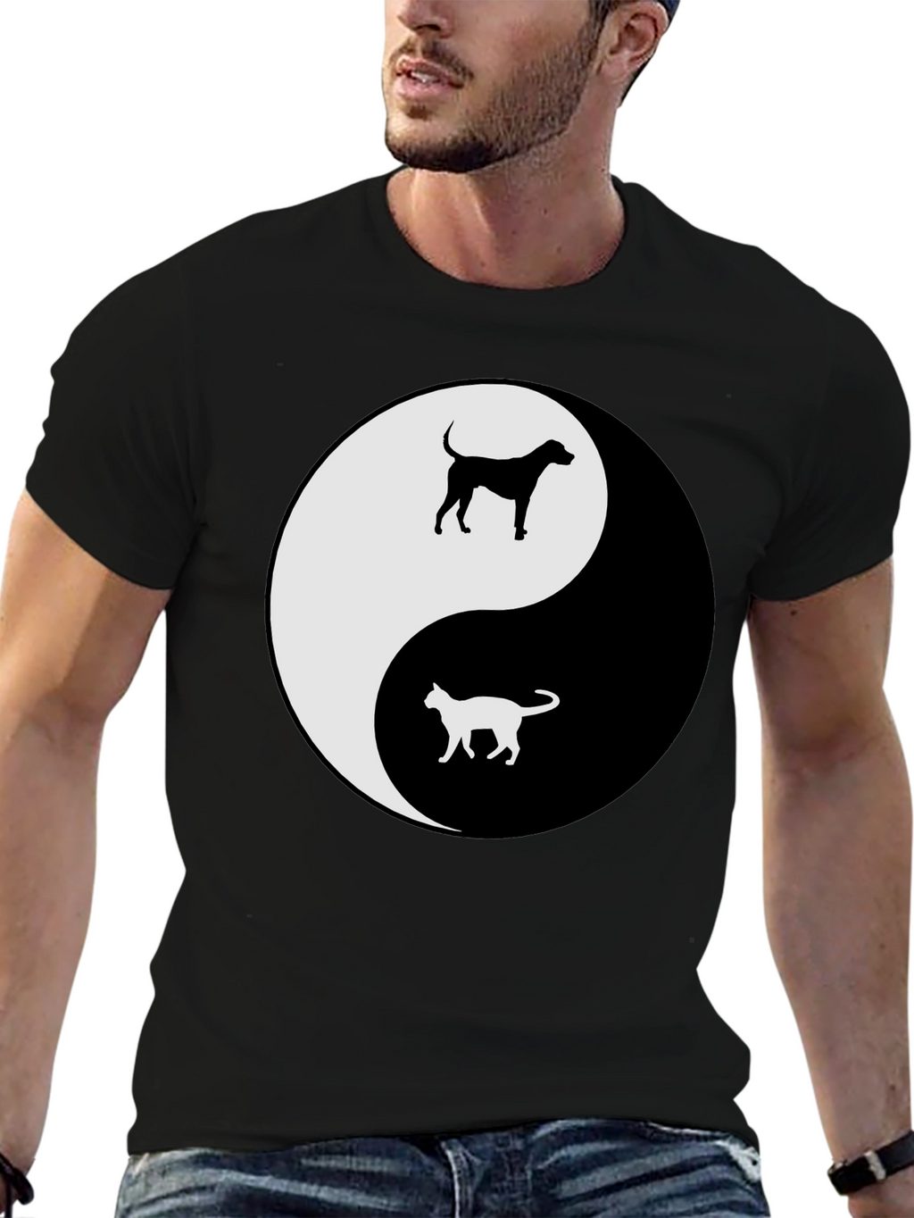 Yin Yang Cat & Dog T-Shirt