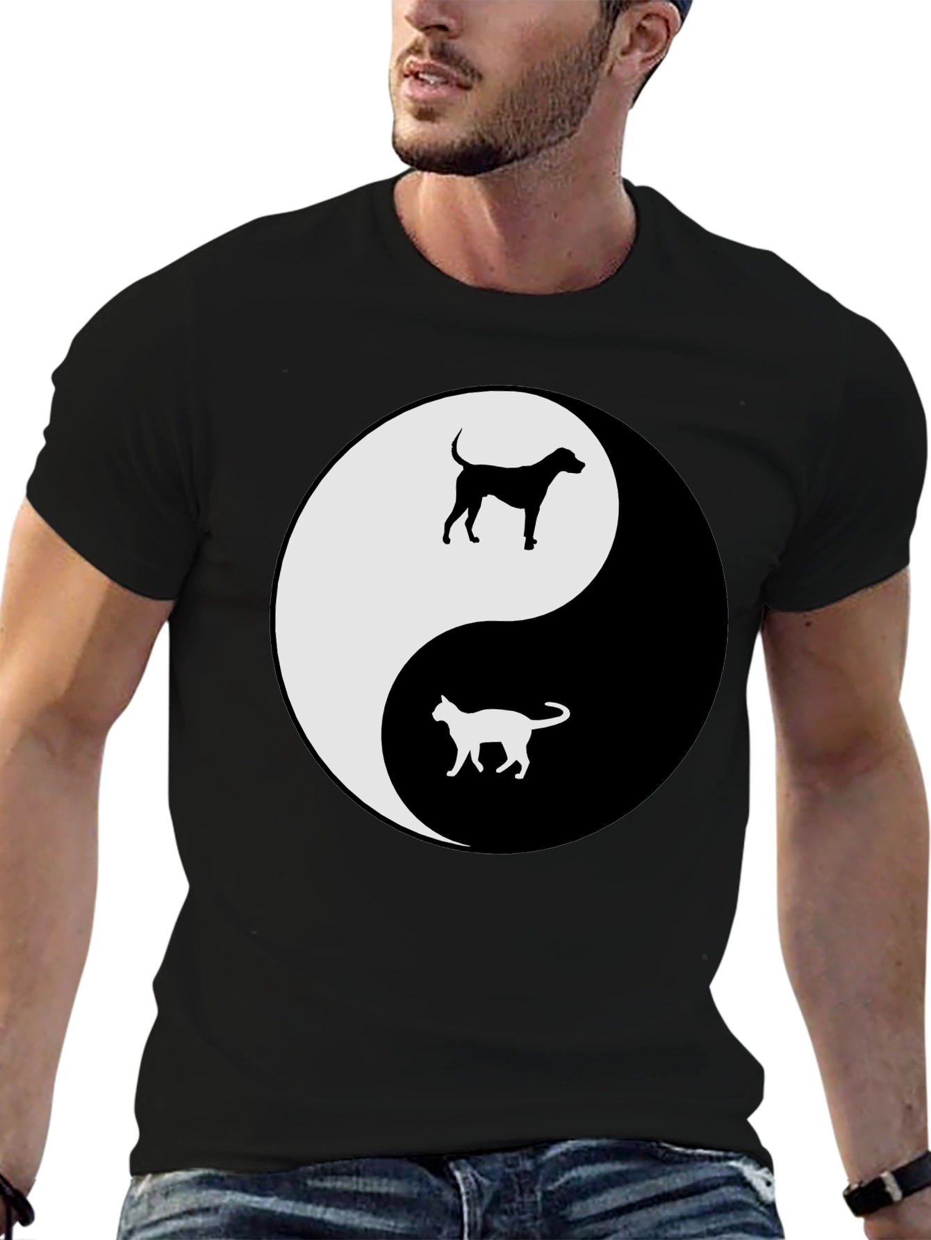 Yin Yang Cat & Dog T-Shirt