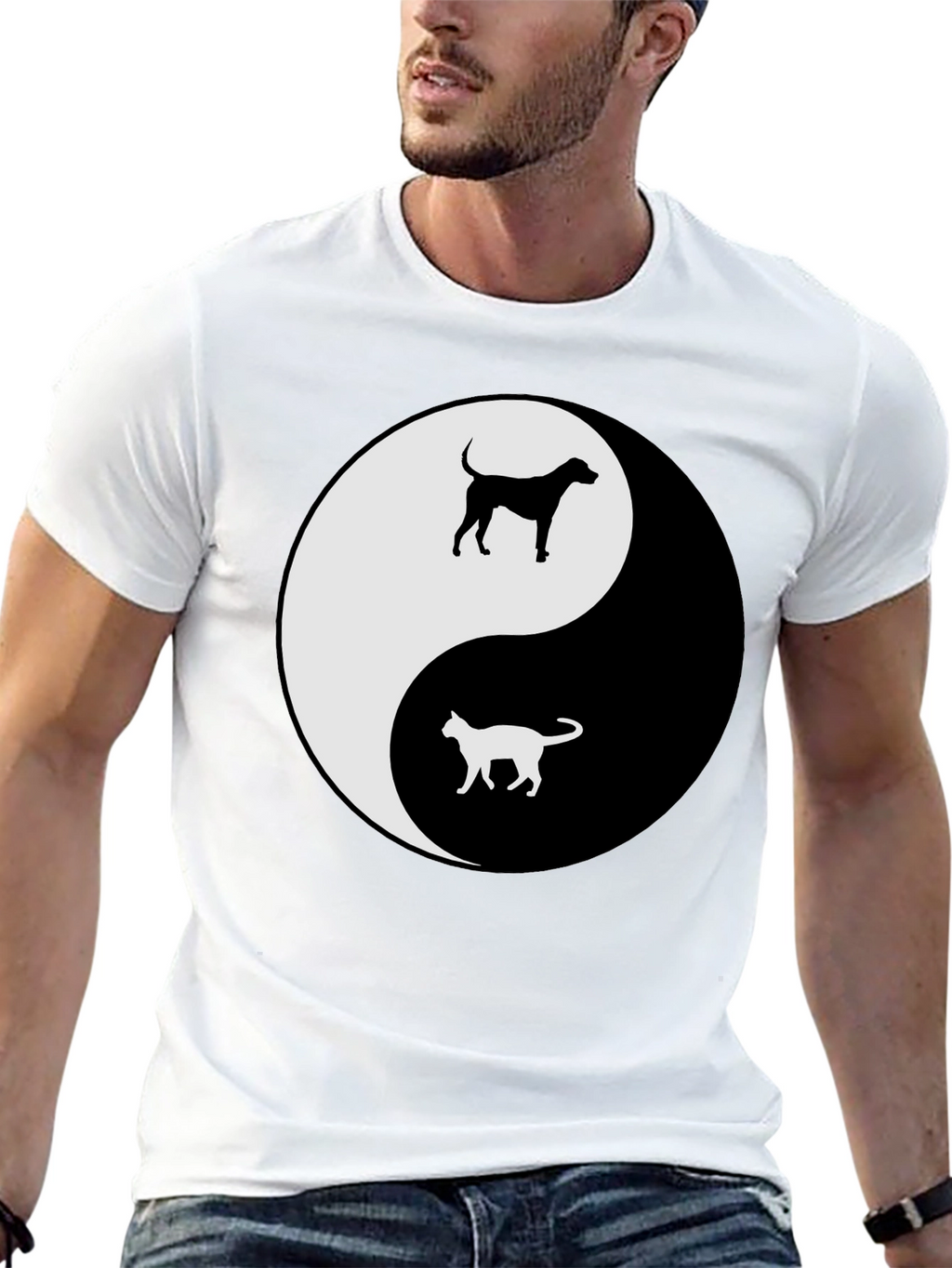 Yin Yang Cat & Dog T-Shirt