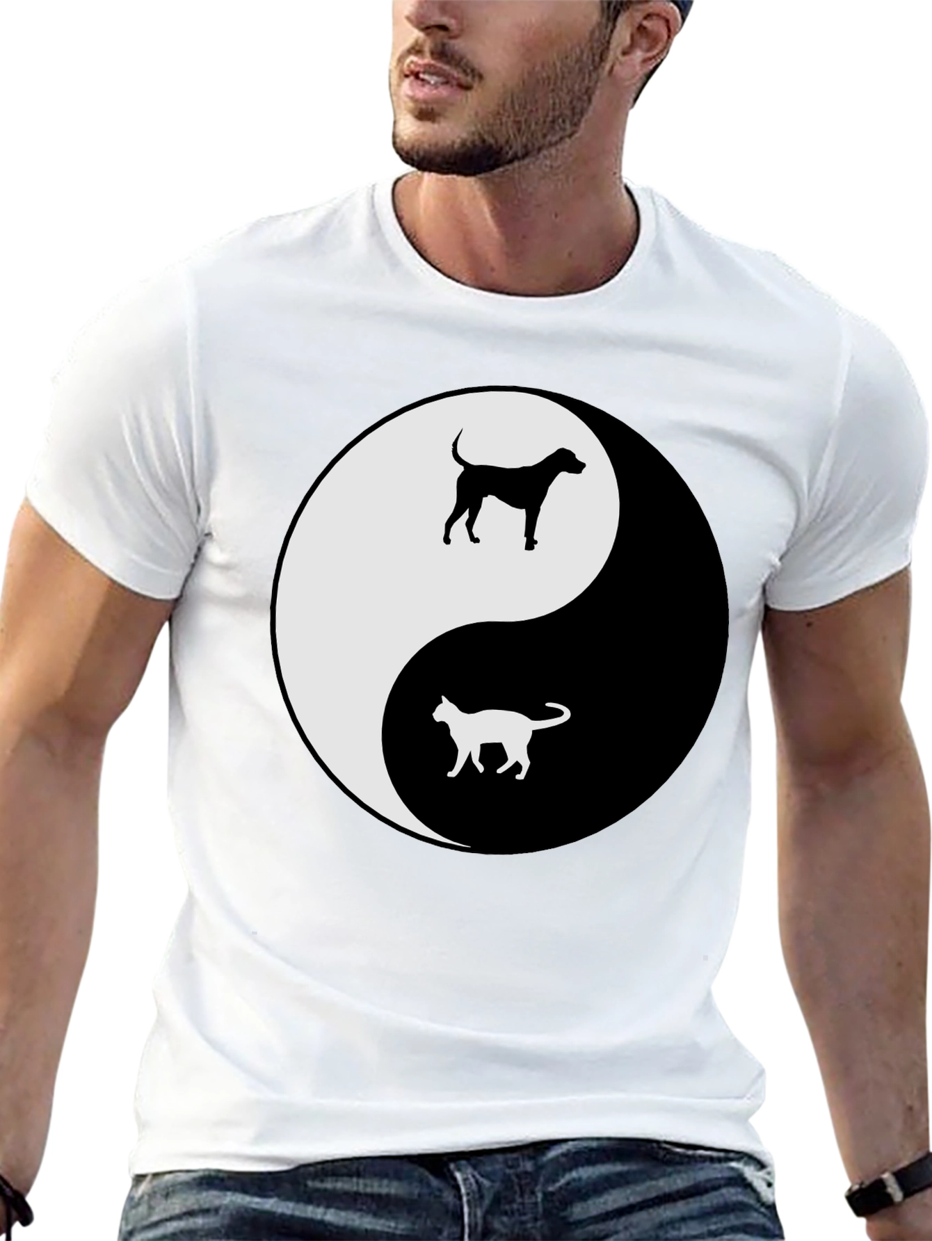 Yin Yang Cat & Dog T-Shirt