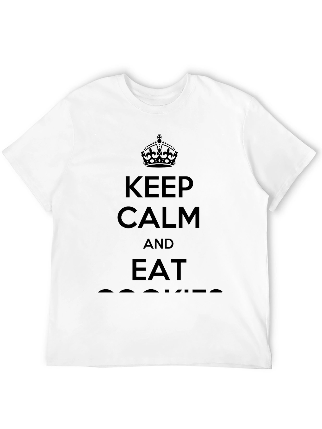 Keep Calm & Eat Cookies Black T-Shirt