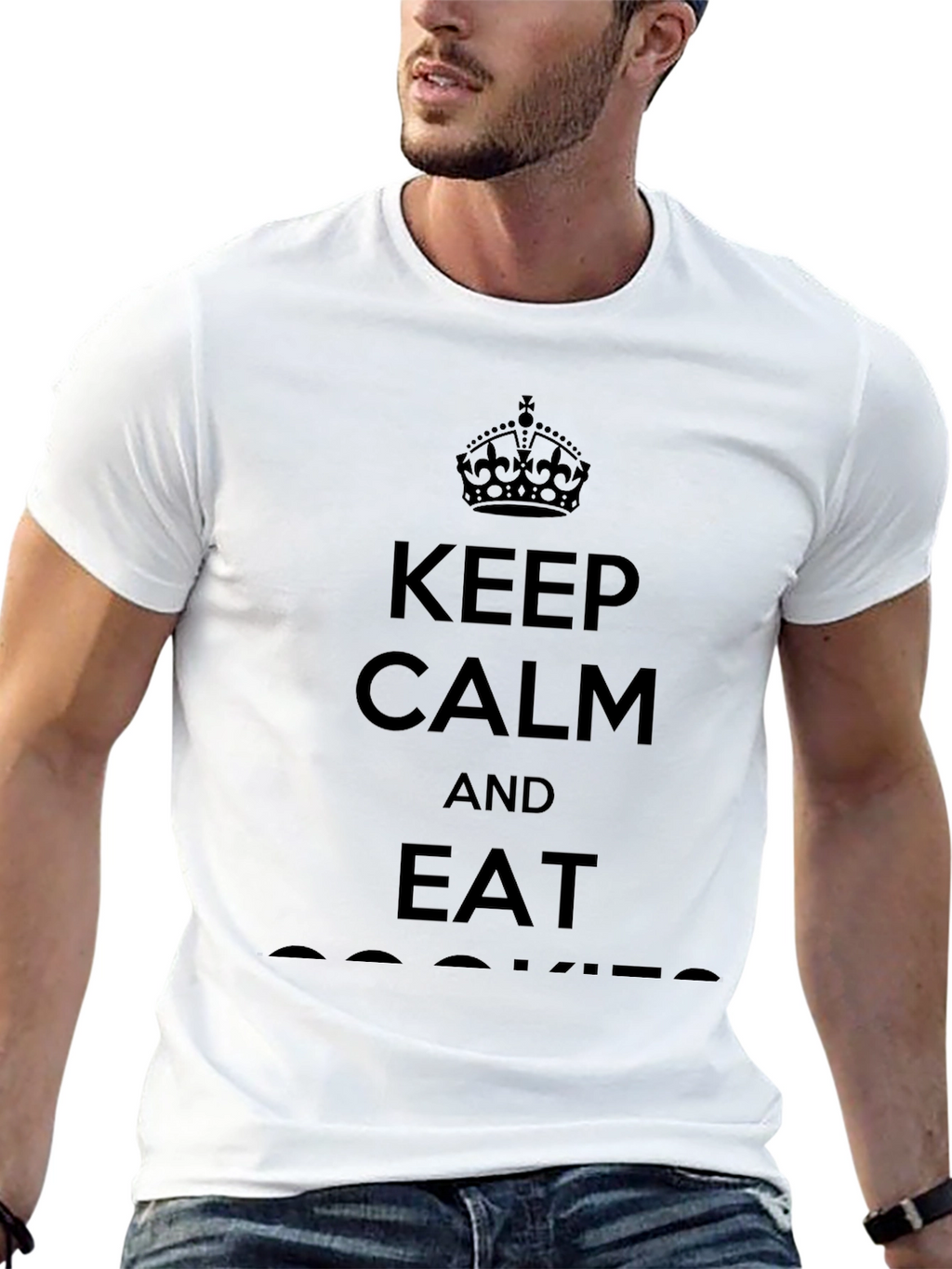 Keep Calm & Eat Cookies Black T-Shirt