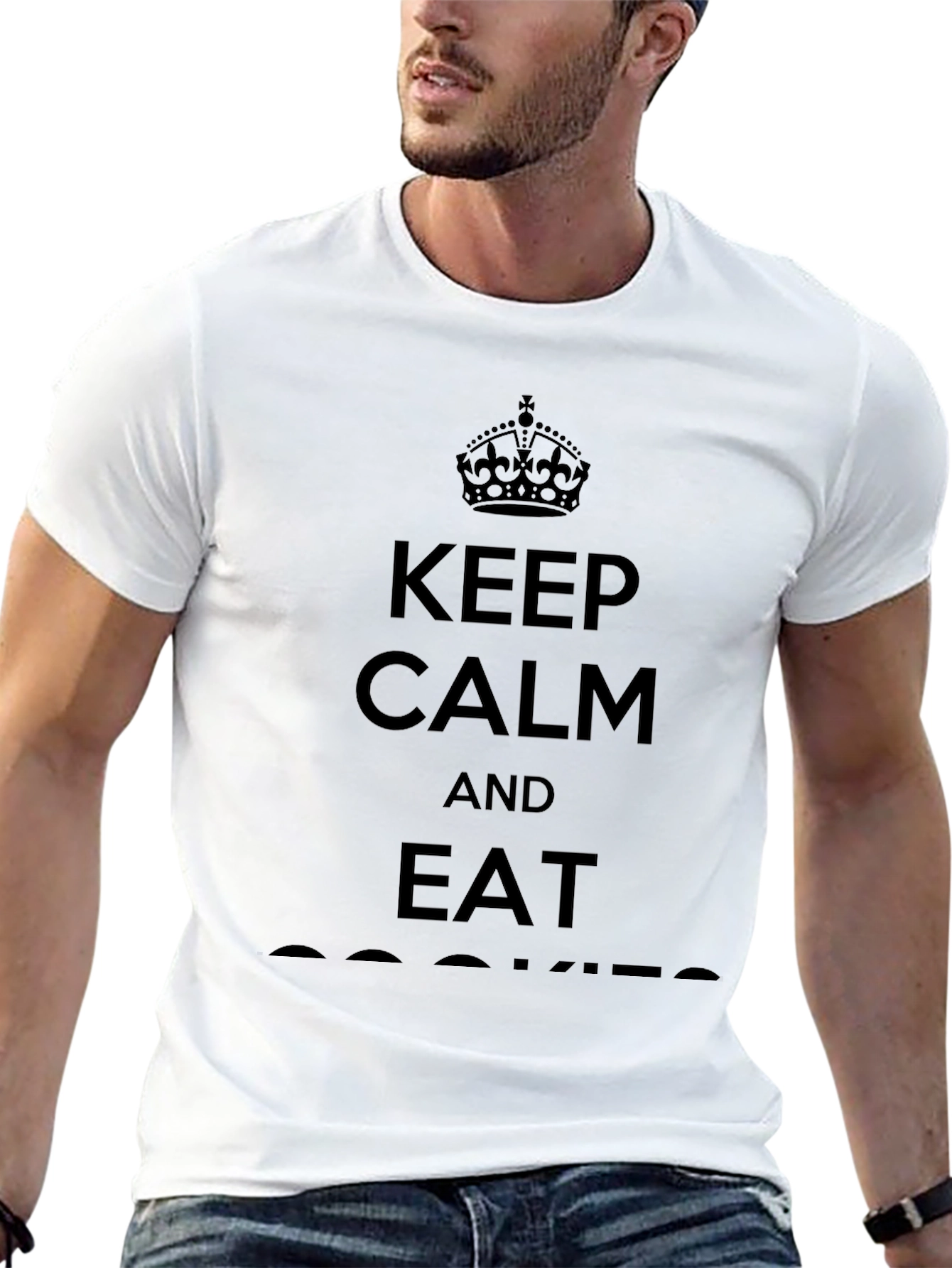Keep Calm & Eat Cookies Black T-Shirt