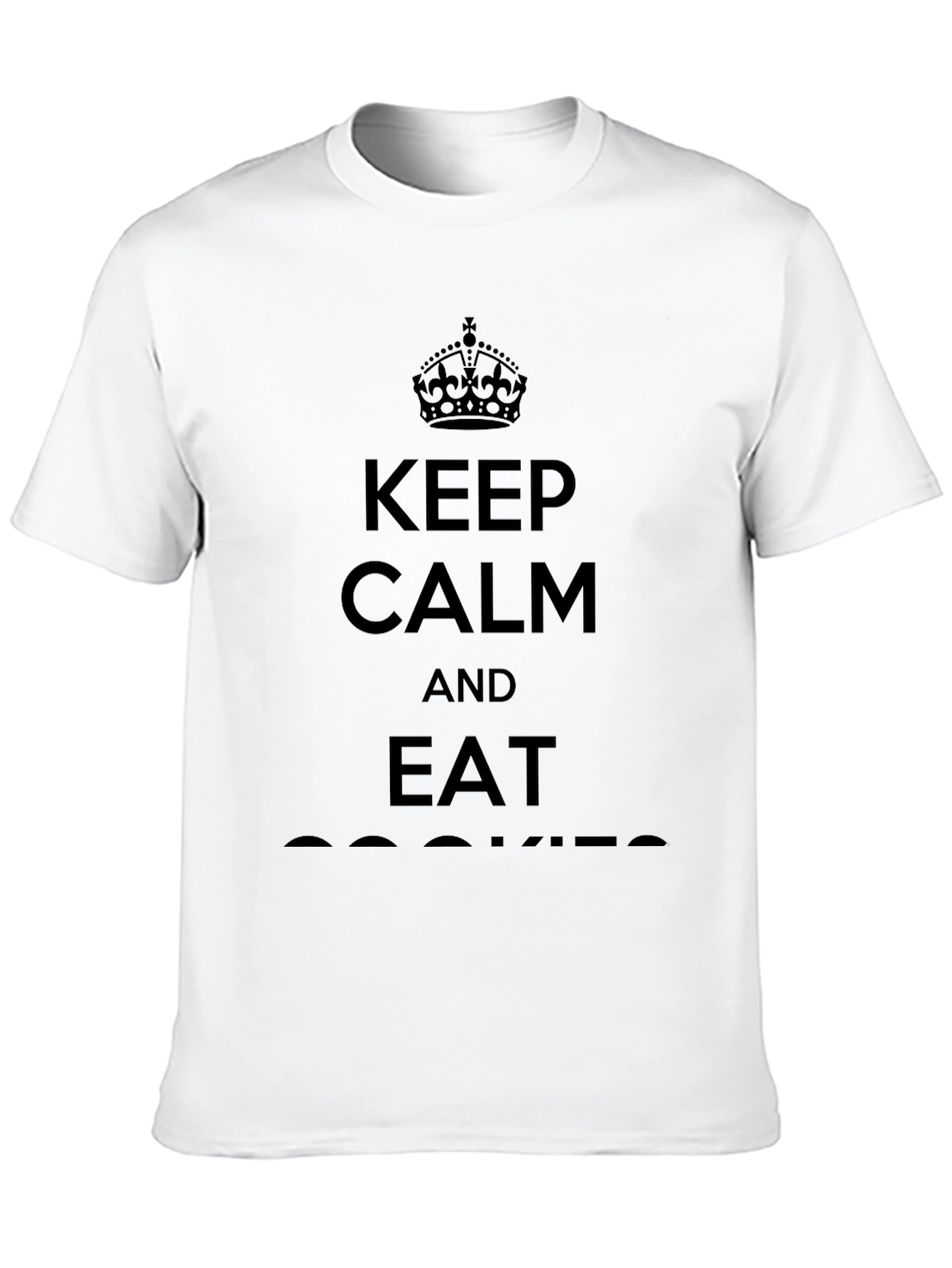 Keep Calm & Eat Cookies Black T-Shirt