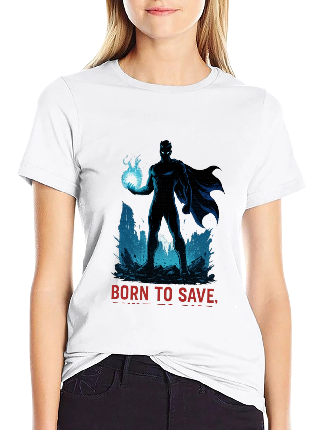 Born to Save Superhero T-Shirt - Black
