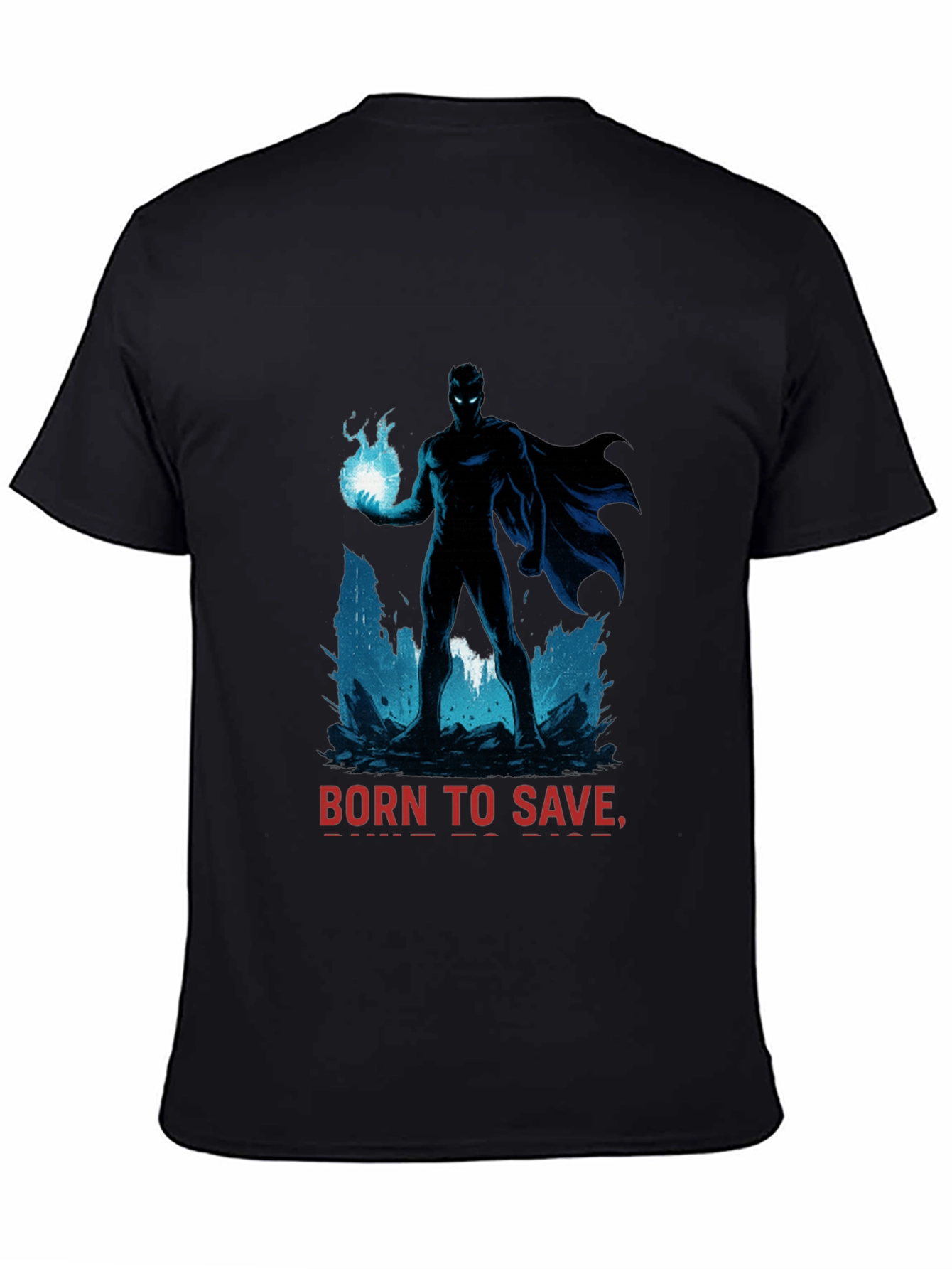 Born to Save Superhero T-Shirt - Black