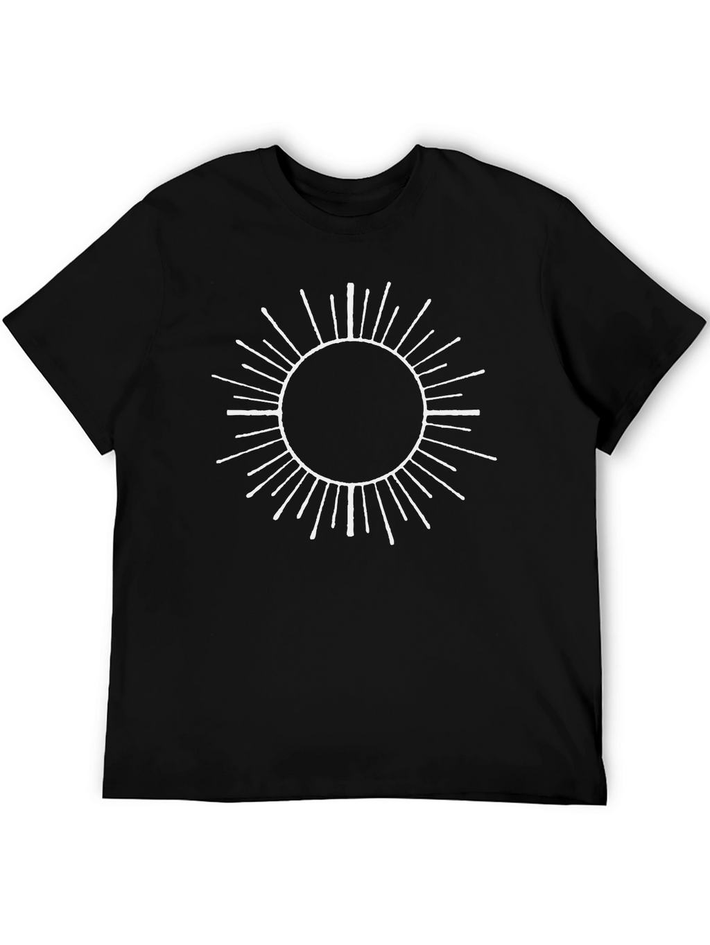 Minimalist Sun Graphic Black T-Shirt