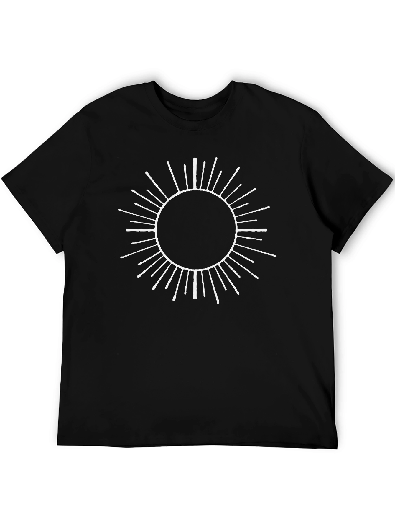 Minimalist Sun Graphic Black T-Shirt