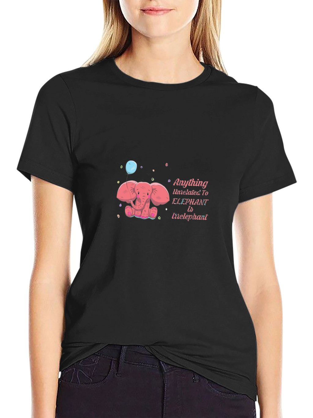 Elephant Cartoon Tee - Irrelephant Fun