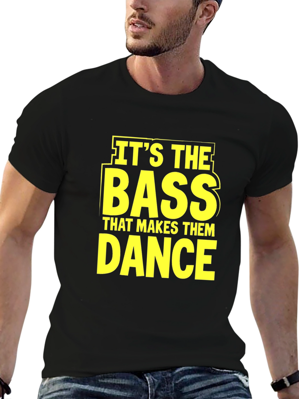 Bass Makes Them Dance Black Graphic Tee