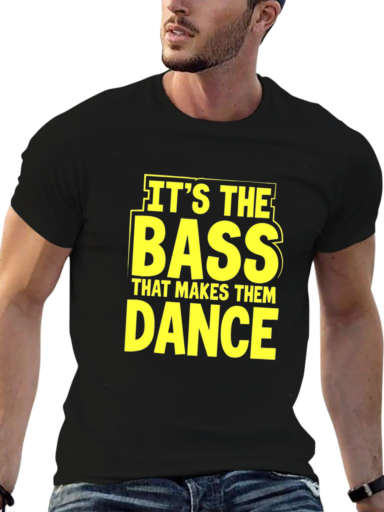 Bass Makes Them Dance Black Graphic Tee