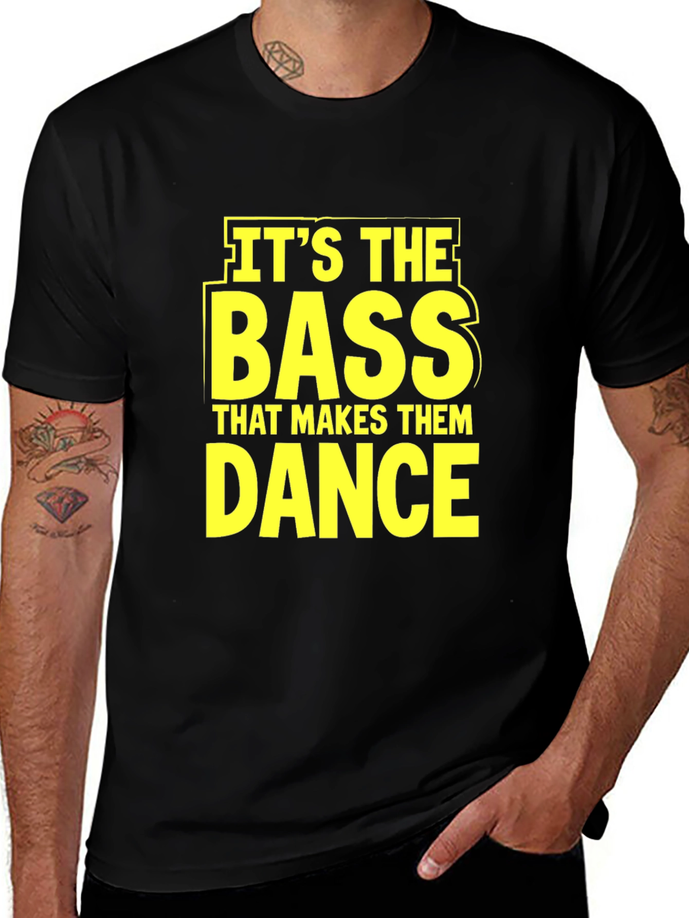Bass Makes Them Dance Black Graphic Tee