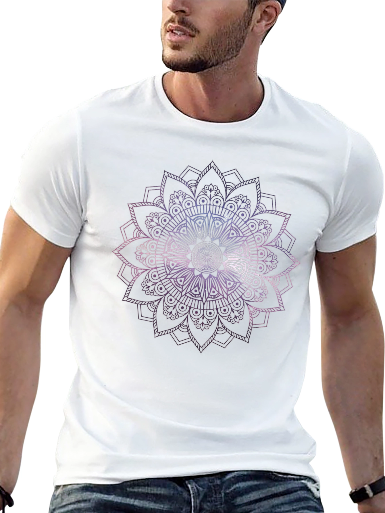 Mandala Graphic Black Tee
