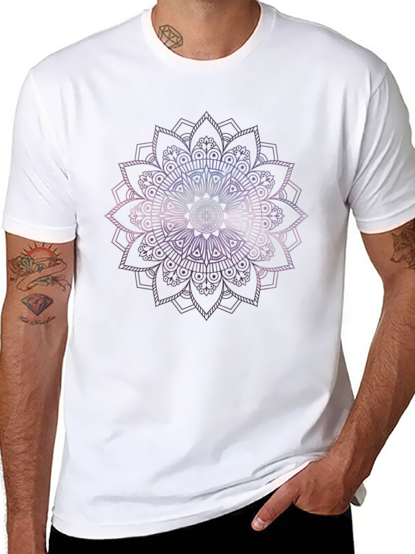 Mandala Graphic Black Tee