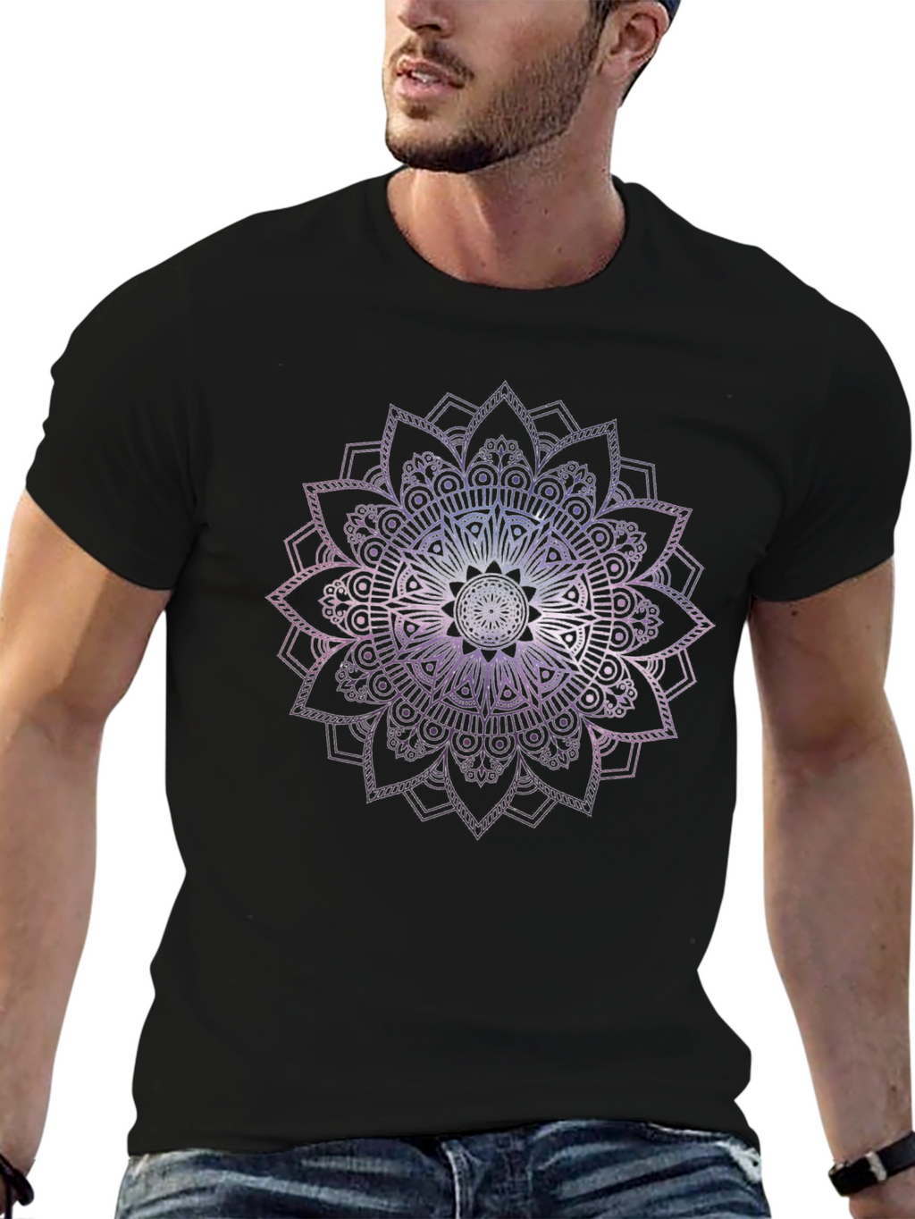 Mandala Graphic Black Tee